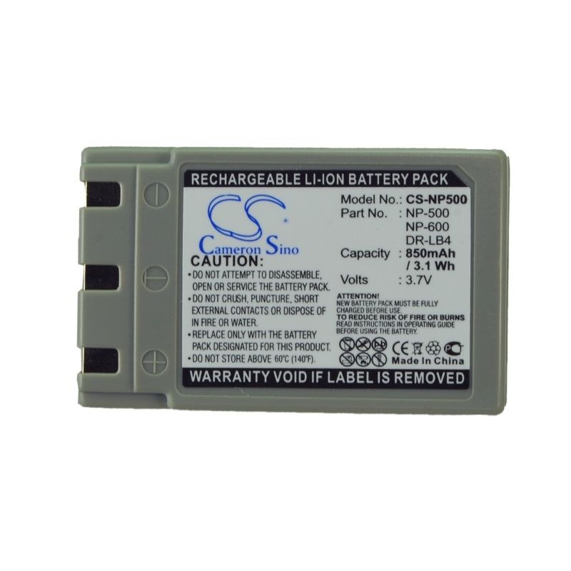 Li-ion Battery fits Konica, Revio Kd-310, Revio Kd-310z, Revio Kd-400z 3.7V, 850mAh Camera Cameron Sino Technology Limited
