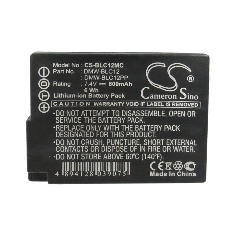 Li-ion Battery Fits Leica, Leica Q, V-lux 4, Panasonic 7.4v, 800mah Camera Cameron Sino Technology Limited