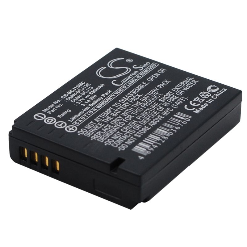 Li-ion Battery fits Leica, D-lux5, D-lux5e, D-lux6 3.7V, 850mAh Camera Cameron Sino Technology Limited