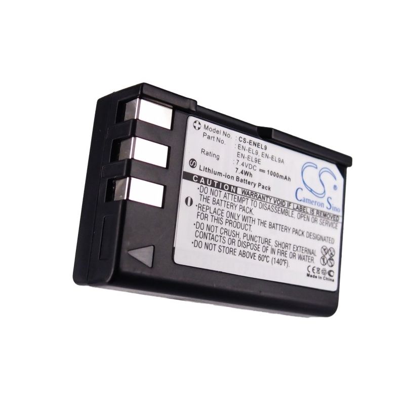 Li-ion Battery Fits Nikon, D3000, D40, D40a 7.4v, 1000mah Camera Cameron Sino Technology Limited