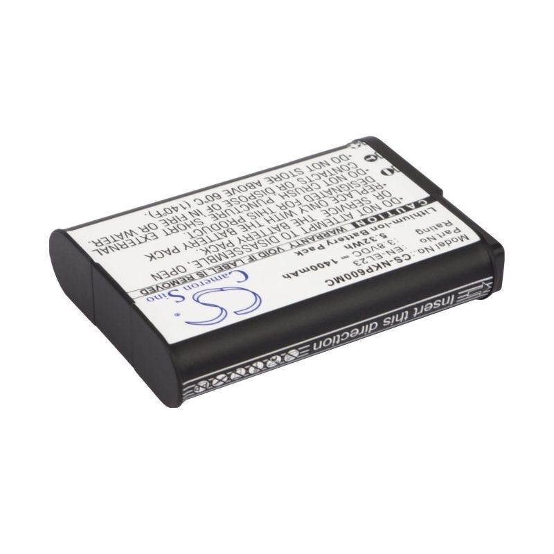 Li-ion Battery fits Nikon, Coolpix P600, Coolpix P610, Coolpix P610s 3.8V, 1400mAh Camera Cameron Sino Technology Limited