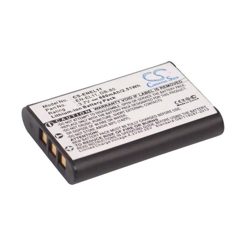 Li-ion Battery Fits Nikon, Coolpix S550, Coolpix S560, Olympus 3.7v, 680mah Camera Cameron Sino Technology Limited