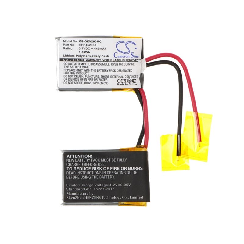 Li-Polymer Battery fits Ocean, Ev0200 3.7V, 440mAh Camera Cameron Sino Technology Limited