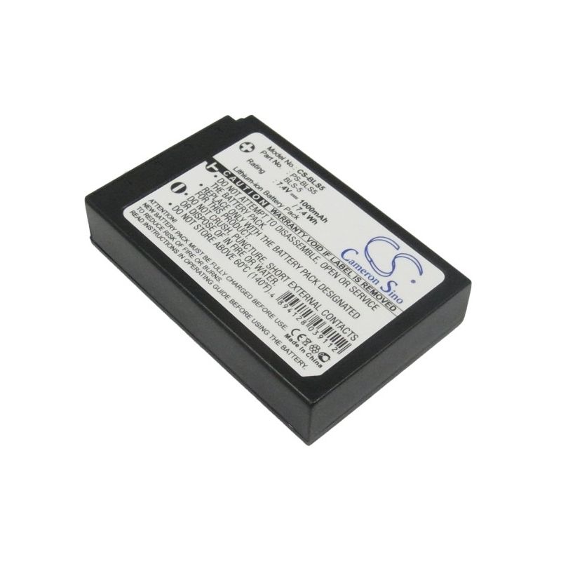 Li-ion Battery Fits Olympus, E-pc2, E-pl5, E-pl6 7.4v, 1000mah Camera Cameron Sino Technology Limited