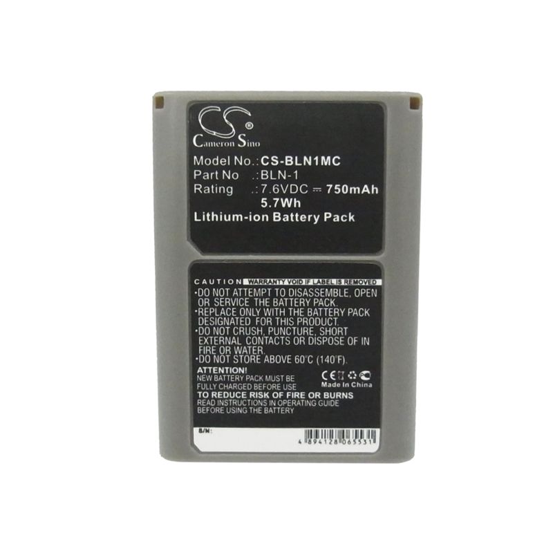 Li-ion Battery Fits Olympus, Em1 Ii, E-m1 Ii, Em5 7.6v, 750mah Camera Cameron Sino Technology Limited