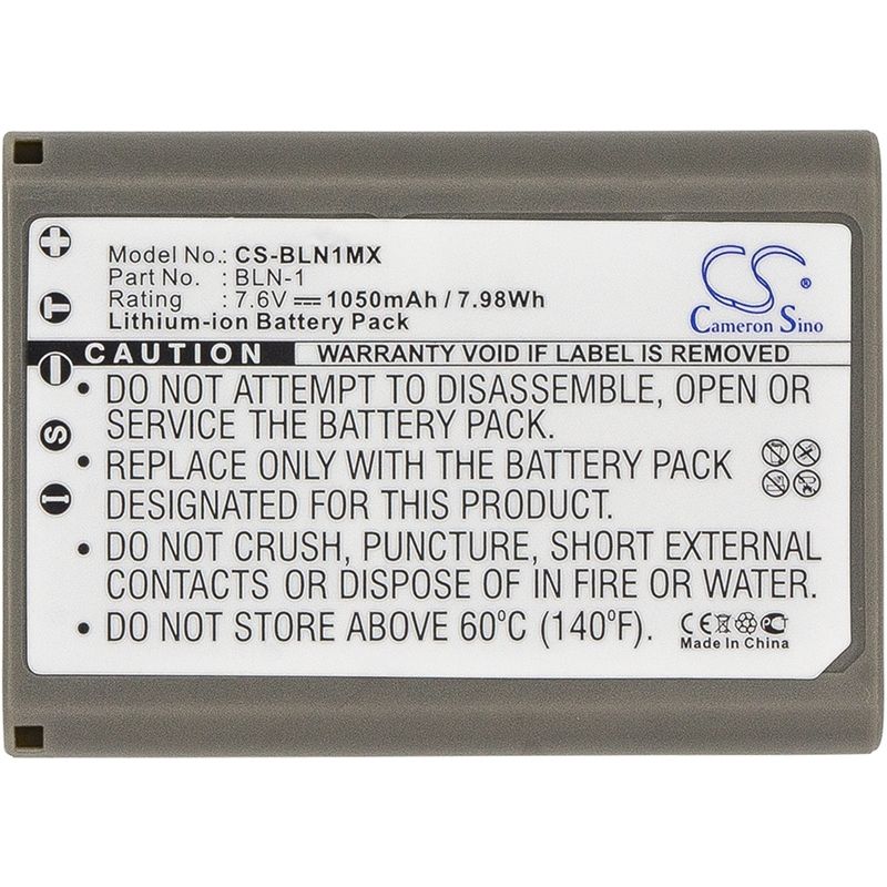 Li-ion Battery Fits Olympus, Em1 Ii, E-m1 Ii, Em5 7.6v, 1050mah Camera Cameron Sino Technology Limited