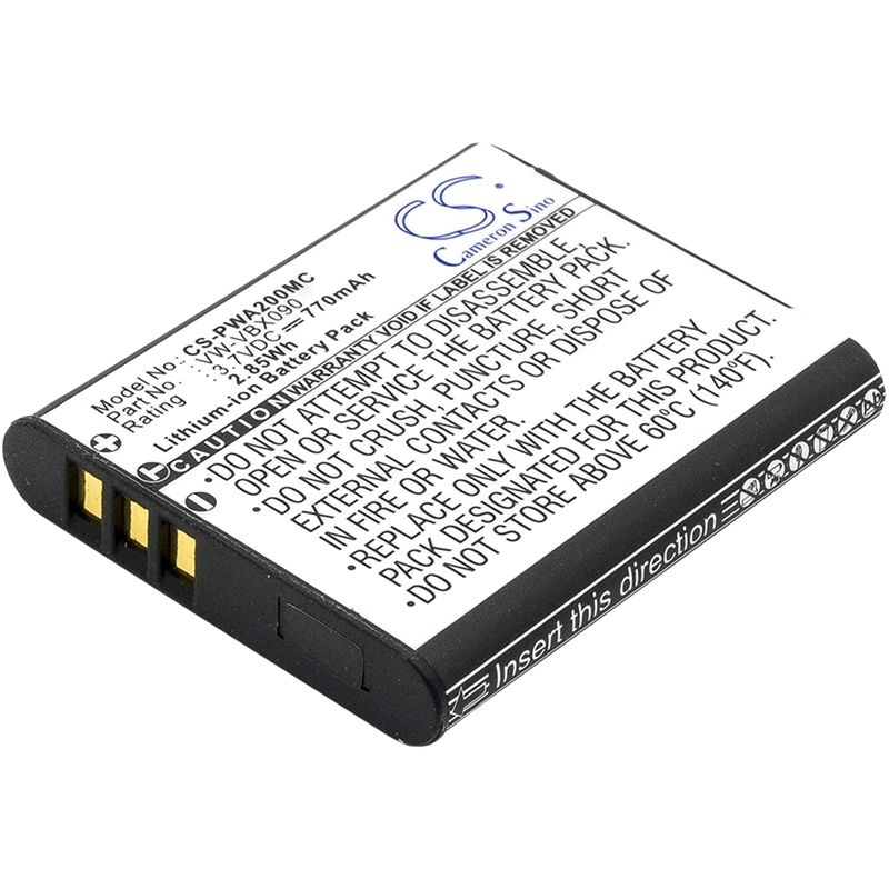 Li-ion Battery Fits Panasonic, Hx-wa03, Hx-wa03h, Hx-wa03w 3.7v, 770mah Camera Cameron Sino Technology Limited