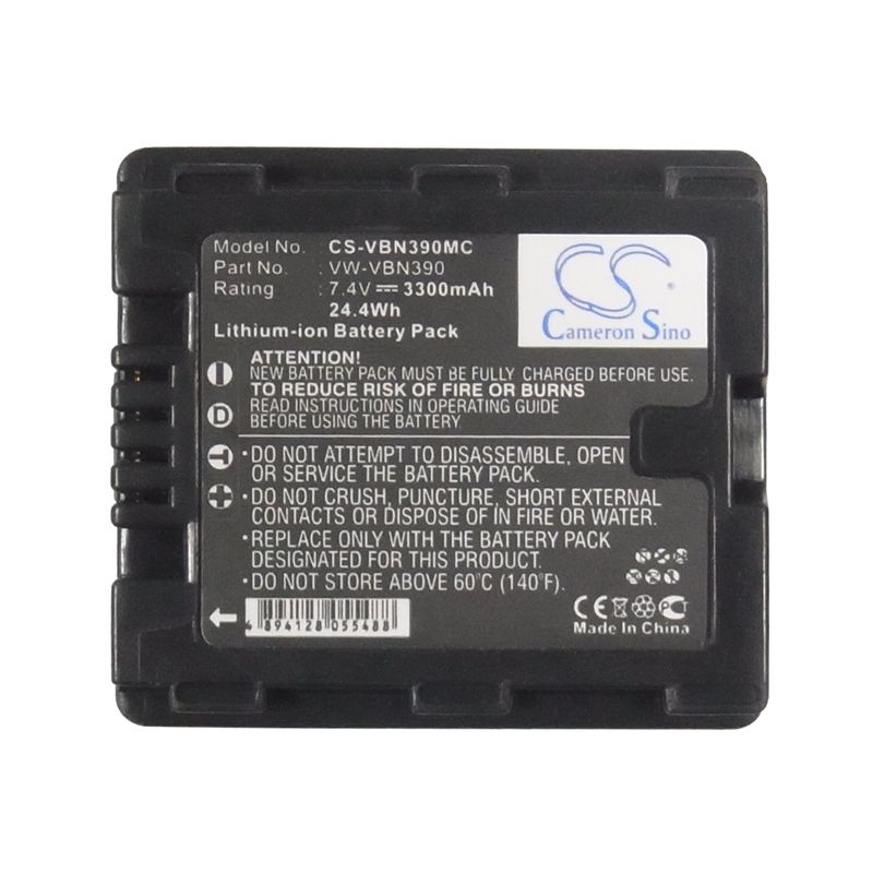 Li-ion Battery Fits Panasonic, Hc-x900, Hc-x900m, Hc-x920 7.4v, 3300mah Camera Cameron Sino Technology Limited