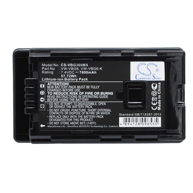 Li-ion Battery fits Panasonic, Ag-ac130, Ag-ac130a, Ag-ac130aej 7.4V, 7800mAh Camera Cameron Sino Technology Limited