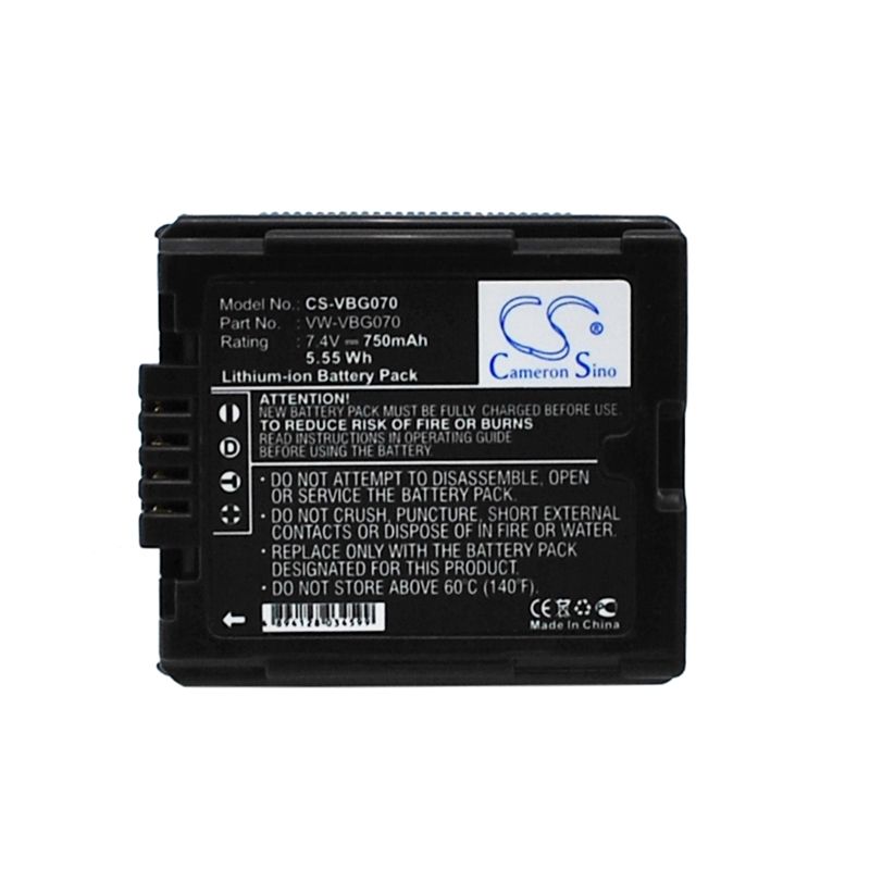 Li-ion Battery Fits Panasonic, Gs98gk, H288gk, H48 7.4v, 750mah Camera Cameron Sino Technology Limited