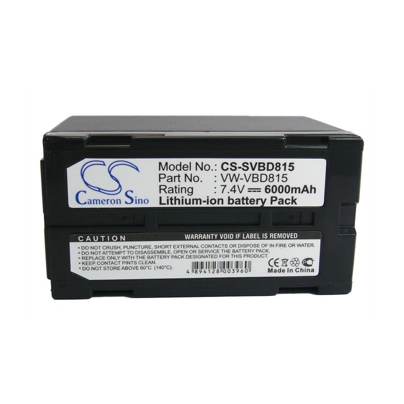 Li-ion Battery fits Panasonic, Nv-dx100 7.4V, 6000mAh Camera Cameron Sino Technology Limited