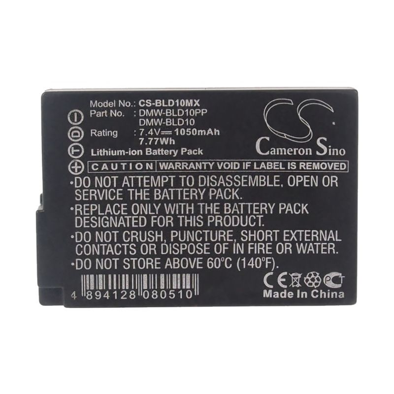 Li-ion Battery fits Panasonic, Lumix Dmc-g3, Lumix Dmc-g3k, Lumix Dmc-g3kbody 7.4V, 1050mAh Camera Cameron Sino Technology Limited