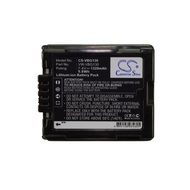 Li-ion Battery Fits Panasonic, Ag-hmc151, Ag-hmc41, Ag-hmc70 7.4v, 1320mah Camera Cameron Sino Technology Limited