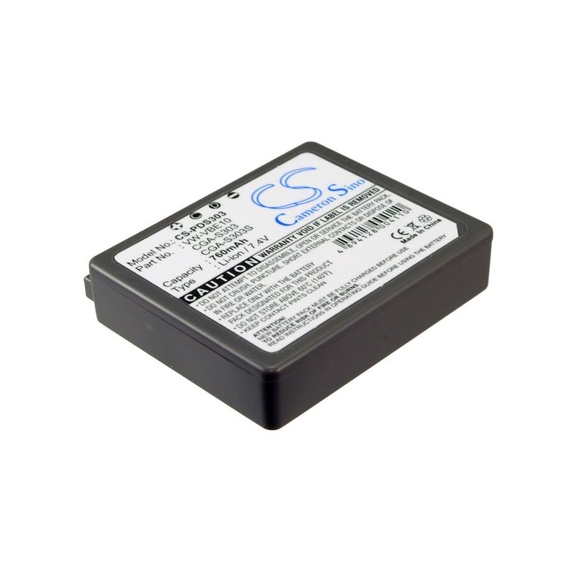 Li-ion Battery fits Panasonic, Sdr-s100, Sdr-s100eg-s, Sdr-s100e-s 7.4V, 760mAh Camera Cameron Sino Technology Limited