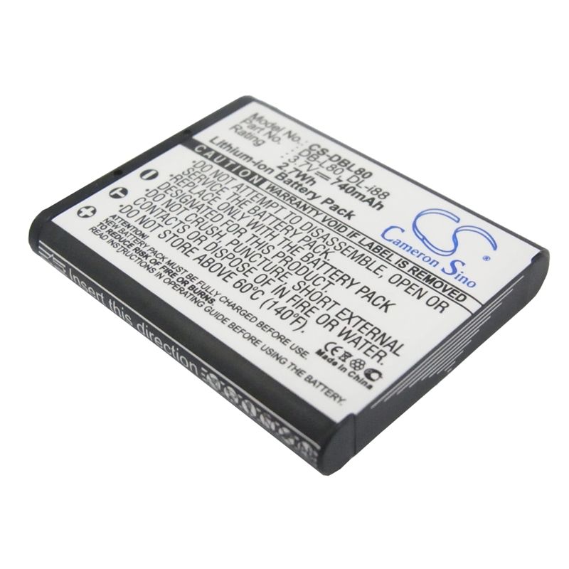 Li-ion Battery Fits Pentax, Optio H90, Optio P70, Optio P80 3.7v, 740mah Camera Cameron Sino Technology Limited