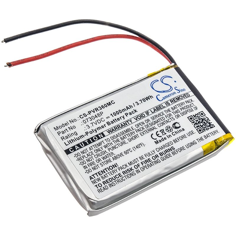 Li-Polymer Battery fits Polaroid, 360 Dual Lens Vr Camera, R360, R360-blk01 3.7V, 1000mAh Camera Cameron Sino Technology Limited