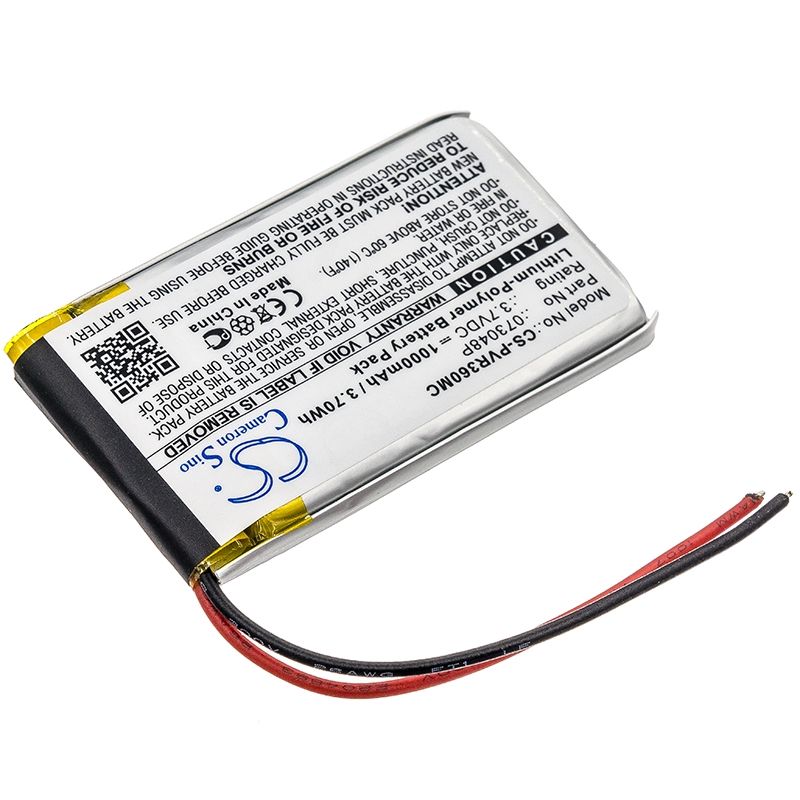 Li-Polymer Battery fits Polaroid, 360 Dual Lens Vr Camera, R360, R360-blk01 3.7V, 1000mAh Camera Cameron Sino Technology Limited