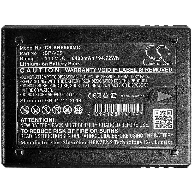 Li-ion Battery fits Red, Epic, One, Scarlet Dragon 14.8V, 6400mAh Camera Cameron Sino Technology Limited
