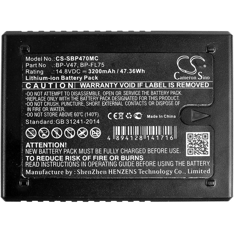 Li-ion Battery fits Red, Epic, One, Scarlet Dragon 14.8V, 3200mAh Camera Cameron Sino Technology Limited