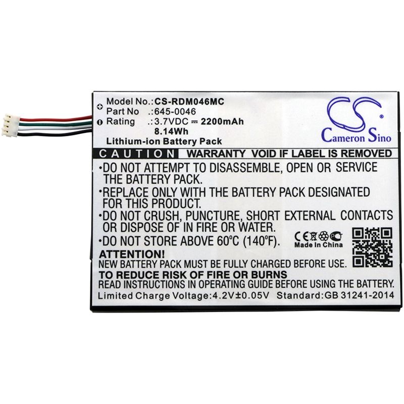 Li-ion Battery Fits Red Digital Cinema, Redmote 3.7v, 2200mah Camera Cameron Sino Technology Limited