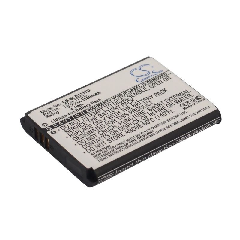 Li-ion Battery Fits Samsung, Digimax L74w, I100, I80 3.7v, 1100mah Camera Cameron Sino Technology Limited