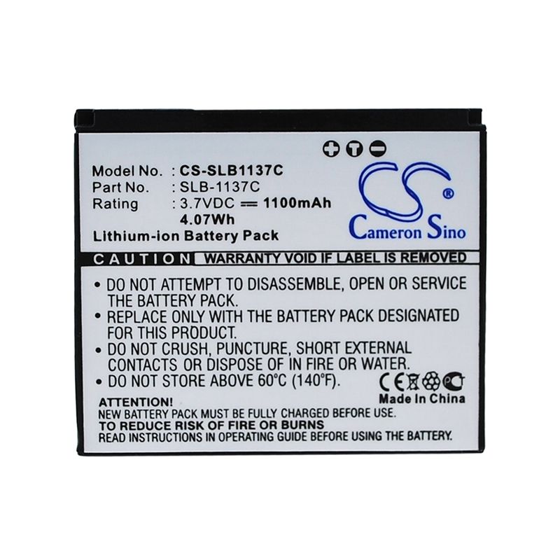 Li-ion Battery fits Samsung, Digimax I7 3.7V, 1100mAh Home Electronics Cameron Sino Technology Limited (Suspended)
