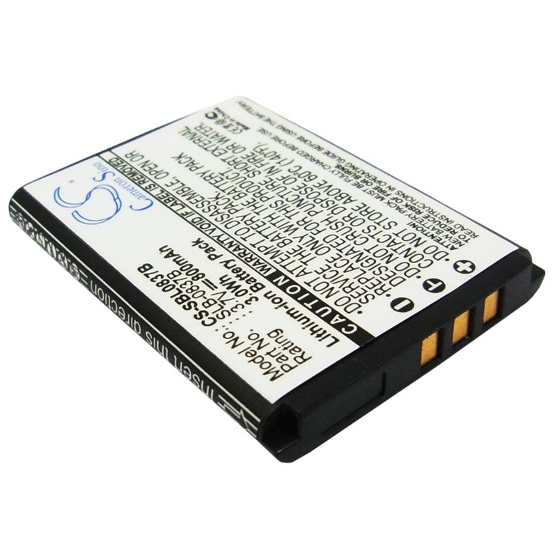 Li-ion Battery fits Samsung, Digimax L70, Digimax L70b, L201 3.7V, 800mAh Camera Cameron Sino Technology Limited
