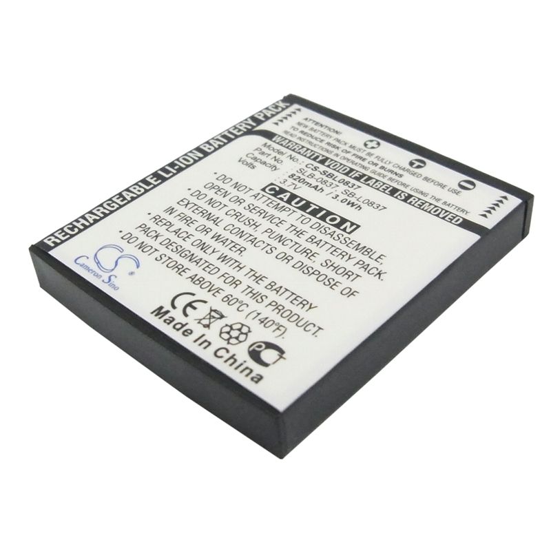 Li-ion Battery fits Samsung, Digimax I5, Digimax I50, Digimax I6 Pmp 3.7V, 820mAh Camera Cameron Sino Technology Limited