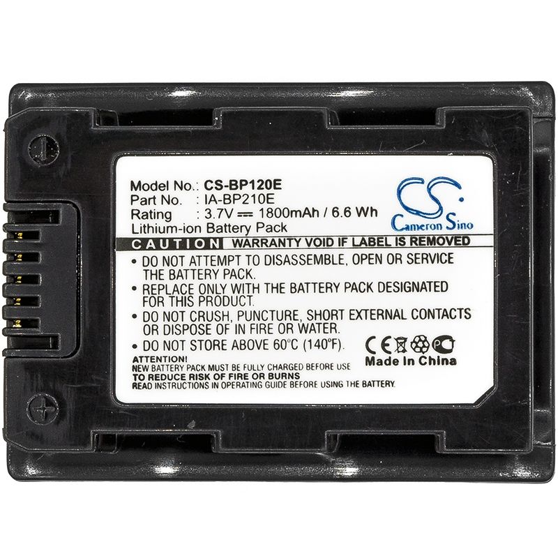 Li-ion Battery fits Samsung, F40, F43, F44 3.7V, 1800mAh Camera Cameron Sino Technology Limited