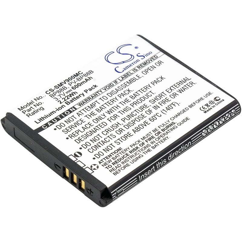 Li-ion Battery fits Samsung, Ec-mv900fbpwus, Mv900, Mv900f 3.7V, 600mAh Home Electronics Cameron Sino Technology Limited (Suspended)