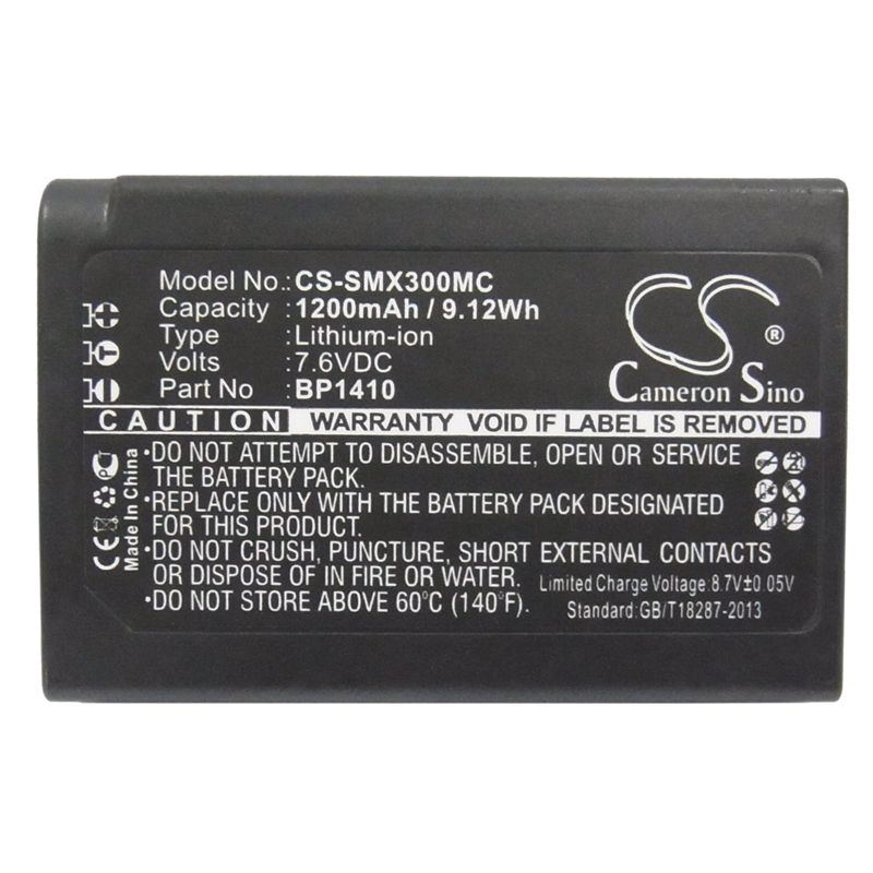 Li-ion Battery fits Samsung, Nx30, Wb2200, Wb2200f 7.6V, 1200mAh Camera Cameron Sino Technology Limited