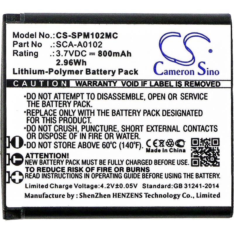 Li-polymer Battery Fits Sena, Prism Bluetooth Action Camera, Sena Prism, 3.7v, 800mah Home Electronics Cameron Sino Technology Limited (Suspended)