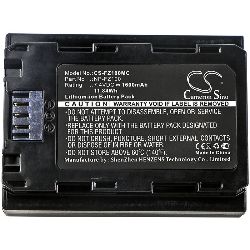 Li-ion Battery Fits Sony, A7 Mark 3, A7r Mark 3, Alpha A7 Iii 7.4v, 1600mah Camera Cameron Sino Technology Limited