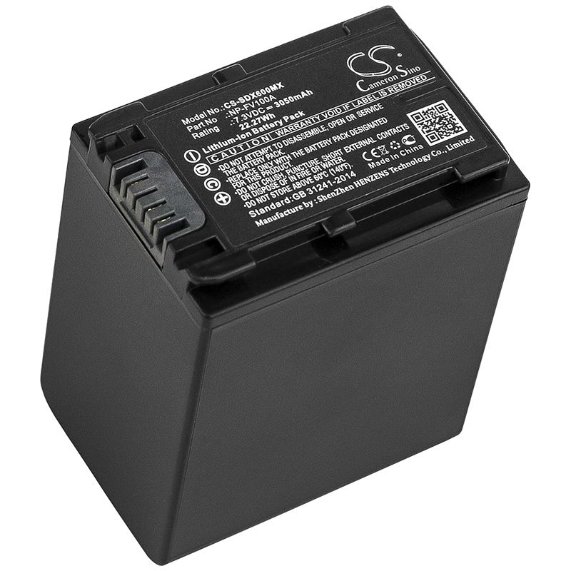 Li-ion Battery Fits Sony, Fdr-ax33, Fdr-ax40, Fdr-ax45 7.3v, 3050mah Camera Cameron Sino Technology Limited