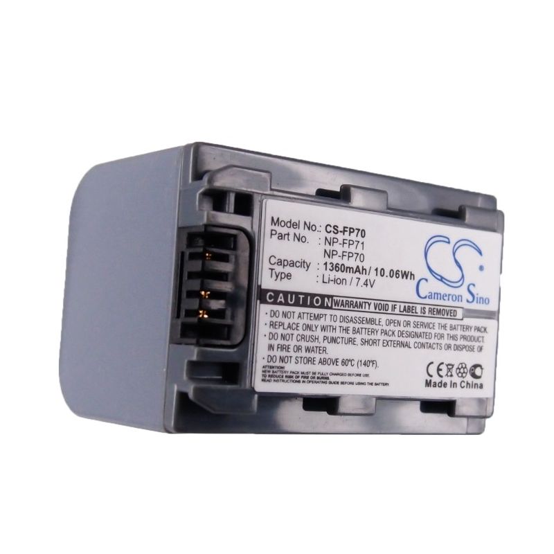 Li-ion Battery Fits Sony, Dcr-dvd105, Dcr-dvd105e, Dcr-dvd203 7.4v, 1360mah Camera Cameron Sino Technology Limited