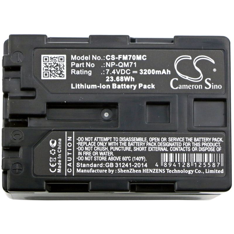 Li-ion Battery fits Sony, Ccd-trv108, Ccd-trv118, Ccd-trv128 7.4V, 3200mAh Camera Cameron Sino Technology Limited