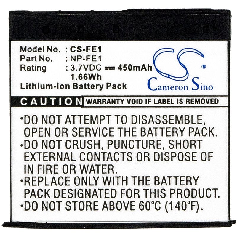 Li-ion Battery fits Sony, Cyber-shot Dsc-t7, Cyber-shot Dsc-t7/b, Cyber-shot Dsc-t7/s 3.7V, 450mAh Home Electronics Cameron Sino Technology Limited (Suspended)