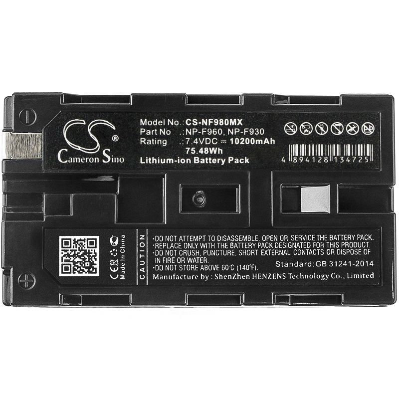 Li-ion Battery fits Sony, Ccd-rv100, Ccd-rv200, Ccd-sc5 7.4V, 10200mAh Camera Cameron Sino Technology Limited