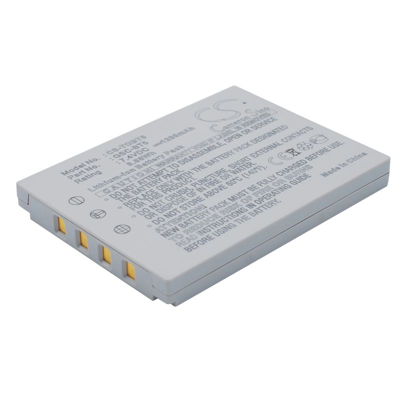 Li-ion Battery fits Toshiba, Gigashot Gsc-r30, Gigashot Gsc-r30au, Gigashot Gsc-r60 7.4V, 1200mAh Home Electronics Cameron Sino Technology Limited (Suspended)