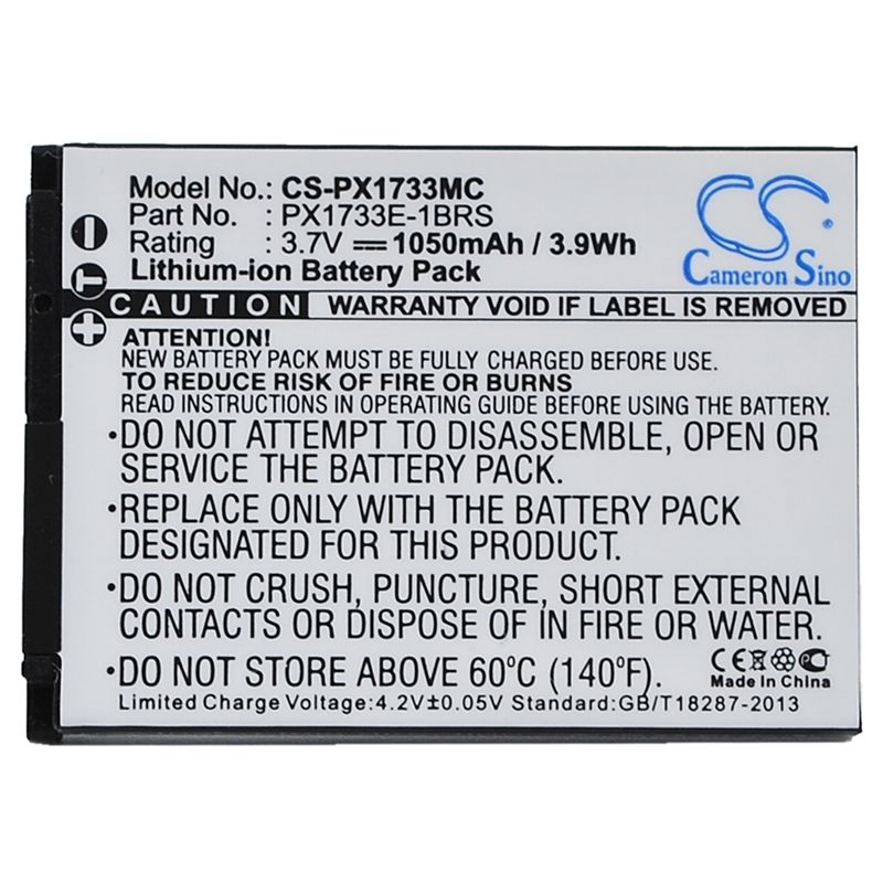 Li-ion Battery fits Toshiba, Camileo S30, Camileo S30 Hd, Pa3893u-1cam 3.7V, 1050mAh x 3.9Wh Camera Cameron Sino Technology Limited