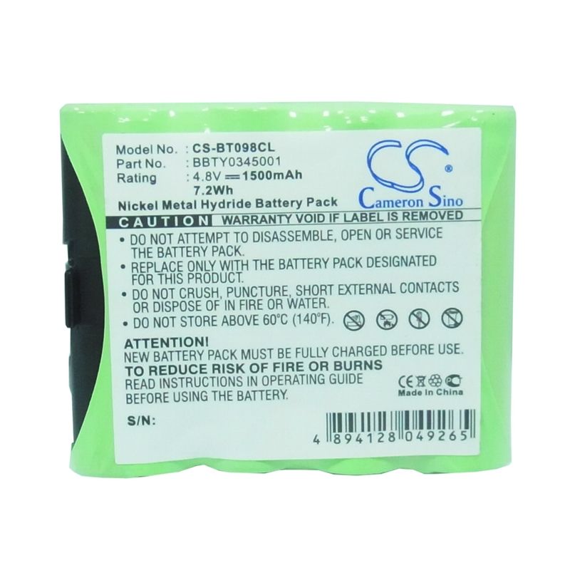 Ni-MH Battery fits Aeg, Liberty C, Liberty Ca, Liberty Clt4s 4.8V, 1500mAh Cordless Phone Cameron Sino Technology Limited