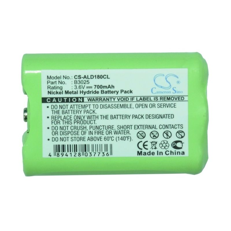 Ni-MH Battery fits Audioline, Cdl1800, Lifetec, 681 3.6V, 700mAh Cordless Phone Cameron Sino Technology Limited