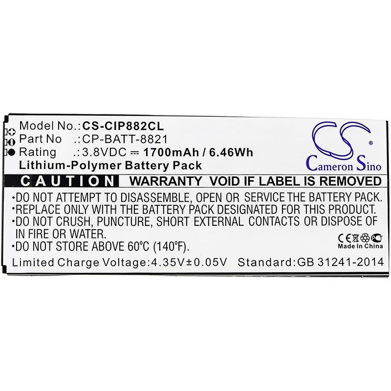 Li-polymer Battery Fits Cisco, 8821, Cp-8821-ex-k9-bun, Cp-8821-k9-bun 3.8v, 1700mah Cordless Phone Cameron Sino Technology Limited