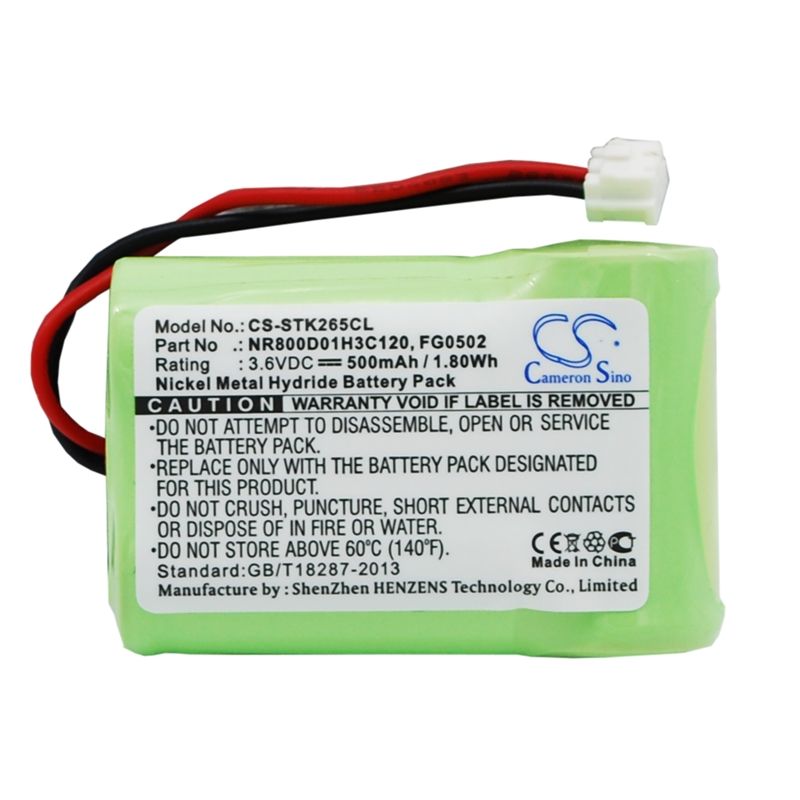 Ni-MH Battery fits France Telecom, Amarys 265, Amarys 265sf, Amarys 275 3.6V, 500mAh Cordless Phone Cameron Sino Technology Limited