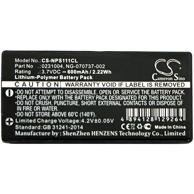Li-Polymer Battery fits Nec, Dterm, Ps111, Ps3d 3.7V, 600mAh Cordless Phone Cameron Sino Technology Limited