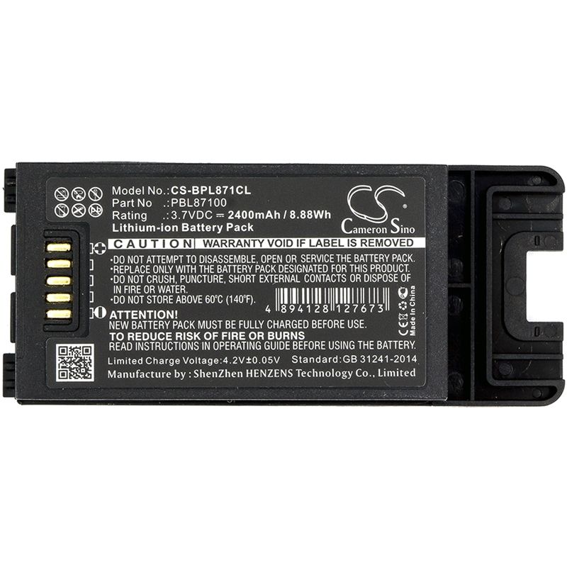 Li-ion Battery fits Spectralink, Pbl87410, Pivot 8741, Pivot 8743 3.7V, 2400mAh Cordless Phone Cameron Sino Technology Limited