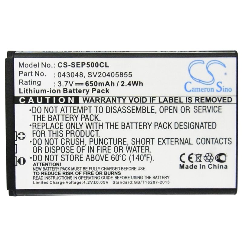 Li-ion Battery Fits Swissvoice, Epure, Epure Fulleco Duo, L7 3.7v, 650mah Cordless Phone Cameron Sino Technology Limited