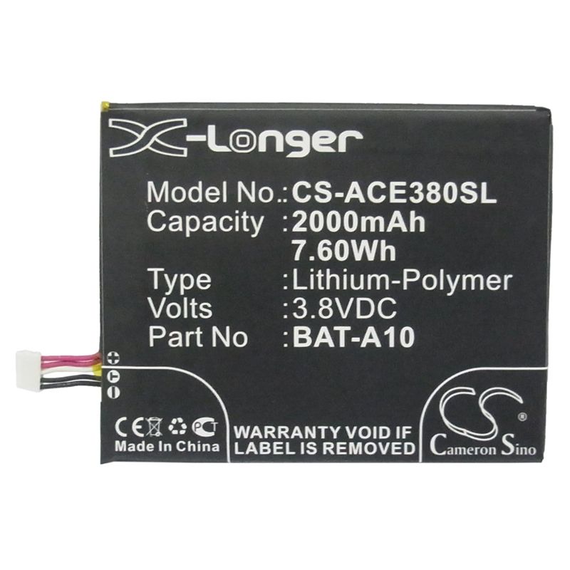 Li-polymer Battery Fits Acer, E380, Liquid E3, Liquid Z5 3.8v, 2000mah Mobile & SmartPhone Cameron Sino Technology Limited