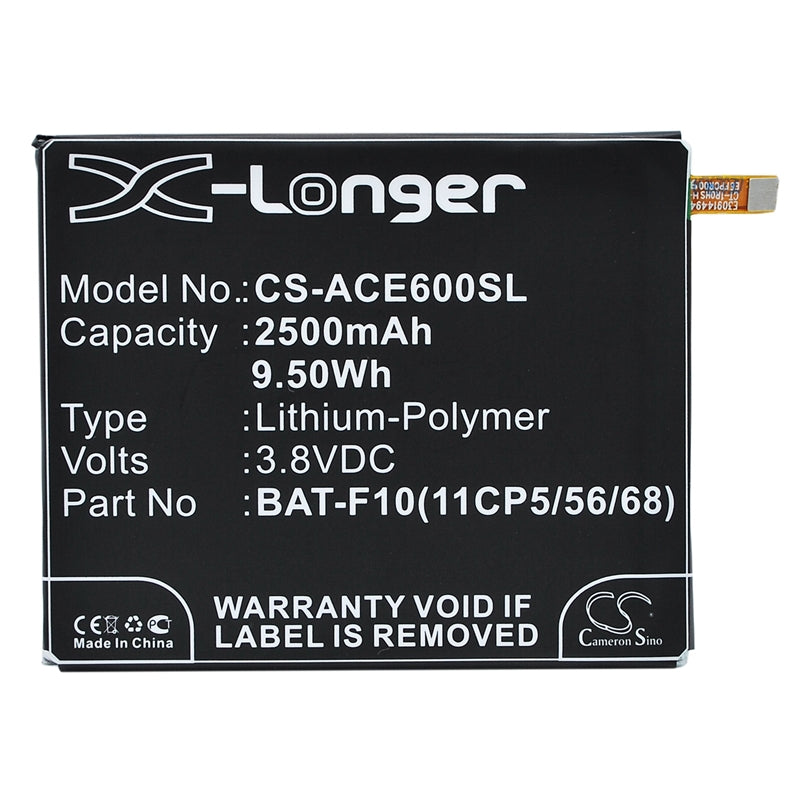 Li-Polymer Battery fits Acer, liquid e600 3.8V, 2500mAh Mobile & SmartPhone Cameron Sino Technology Limited