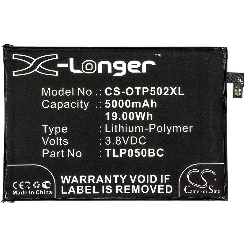 Li-Polymer Battery fits Alcatel, 5023f, one touch pixi 4 plus power, one touch pixi 4 plus power dual sim 3.8V, 5000mAh Mobile & SmartPhone Cameron Sino Technology Limited